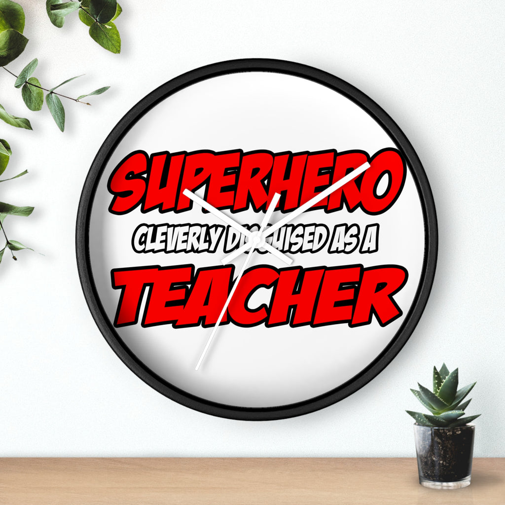 Superhero...Teacher - Wall Clock