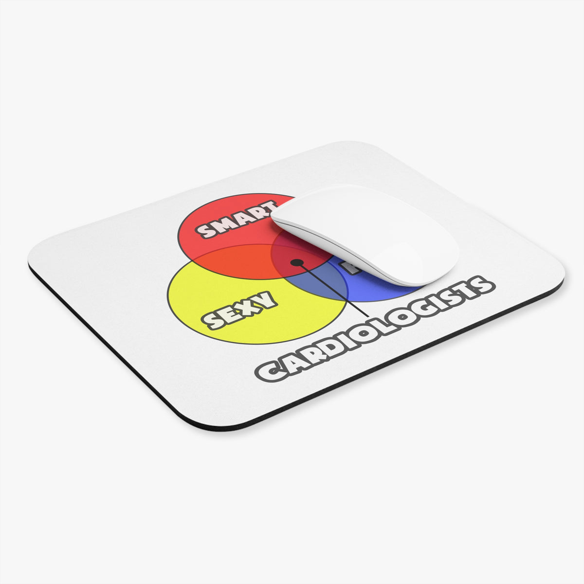 Venn Diagram .. Cardiologists - Mouse Pad (Rectangle)