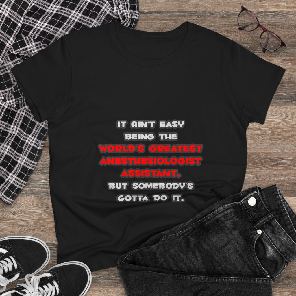 World's Greatest Anesthesiologist Asst Joke - Women's Midweight Cotton Tee