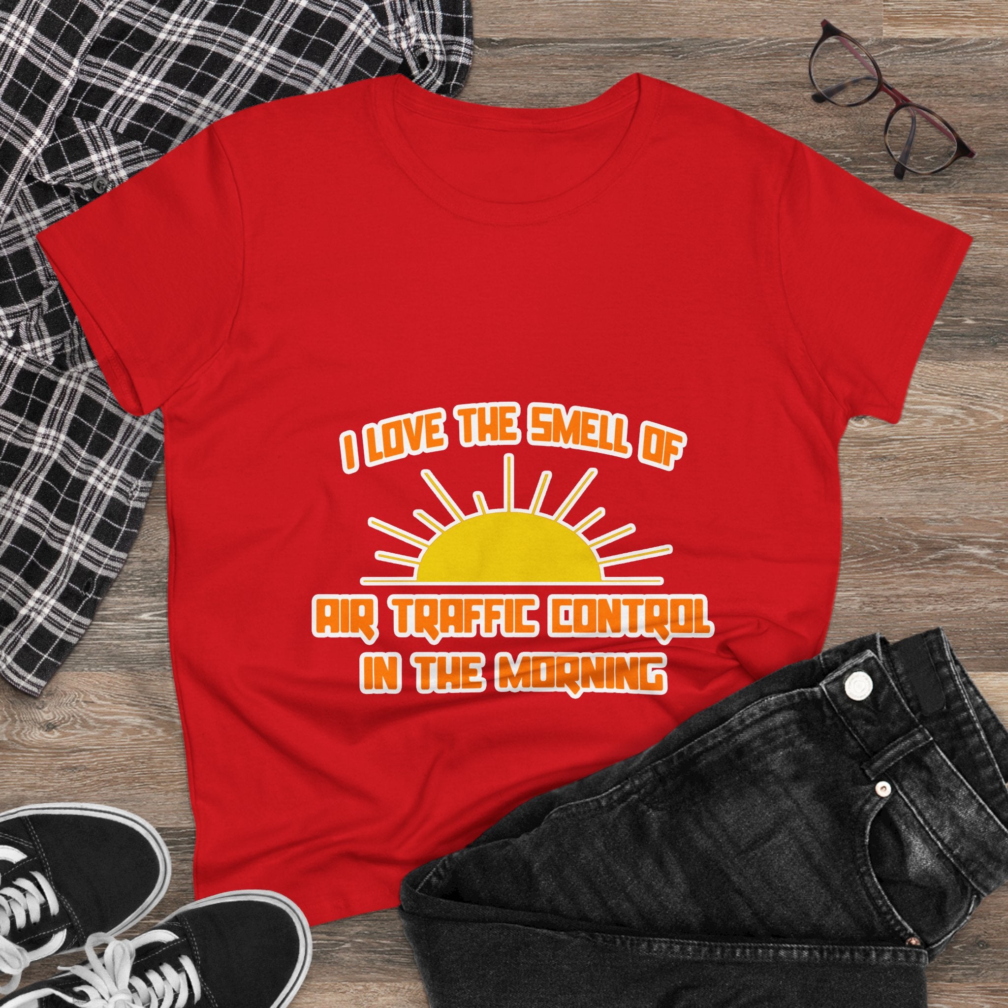 Smell of Air Traffic Control in the Morning - Women's Midweight Cotton Tee