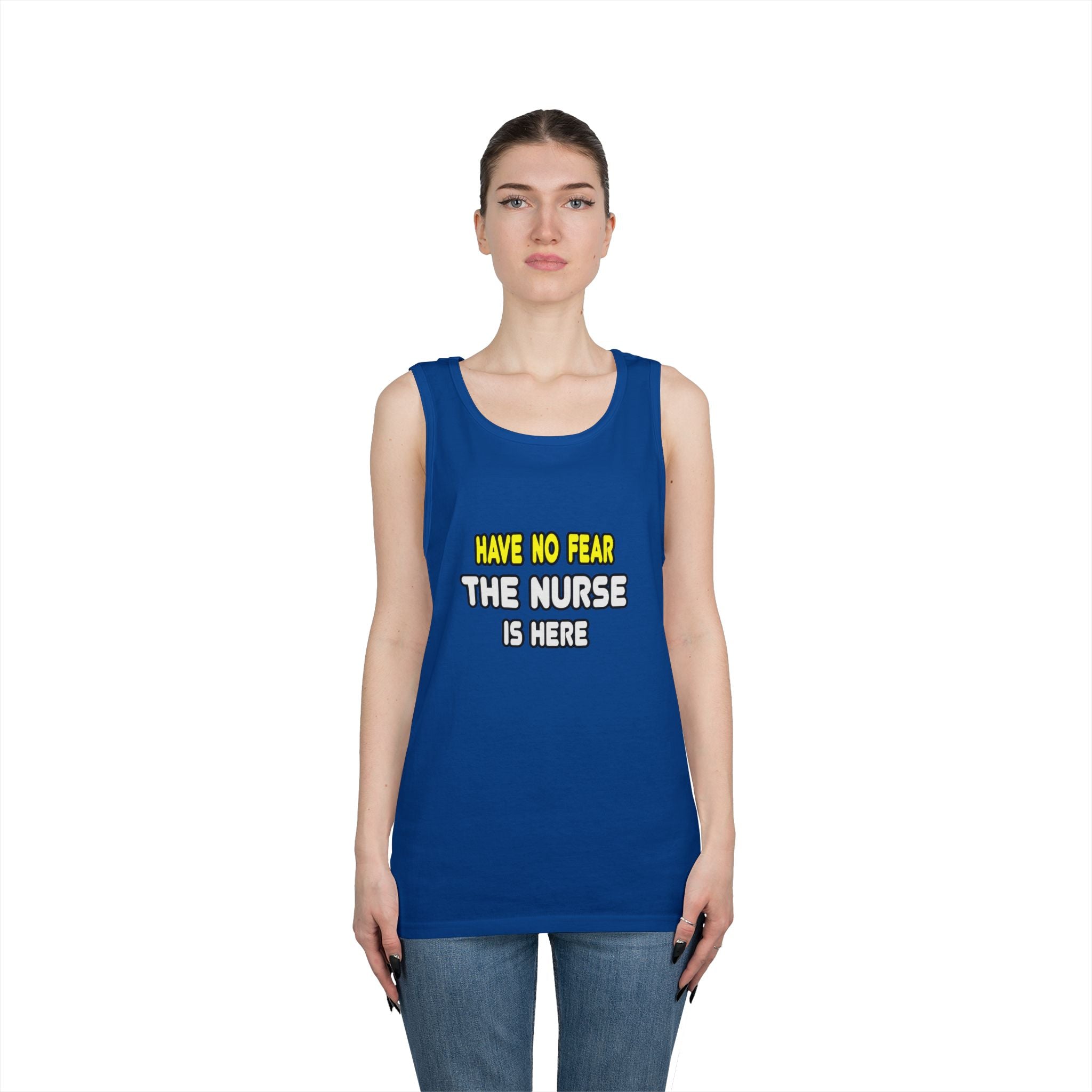 Have No Fear, The Nurse Is Here - Unisex Heavy Cotton Tank Top