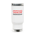WWBD...What Would a Bartender Do - Stainless Steel Travel Mug with Handle, 14oz