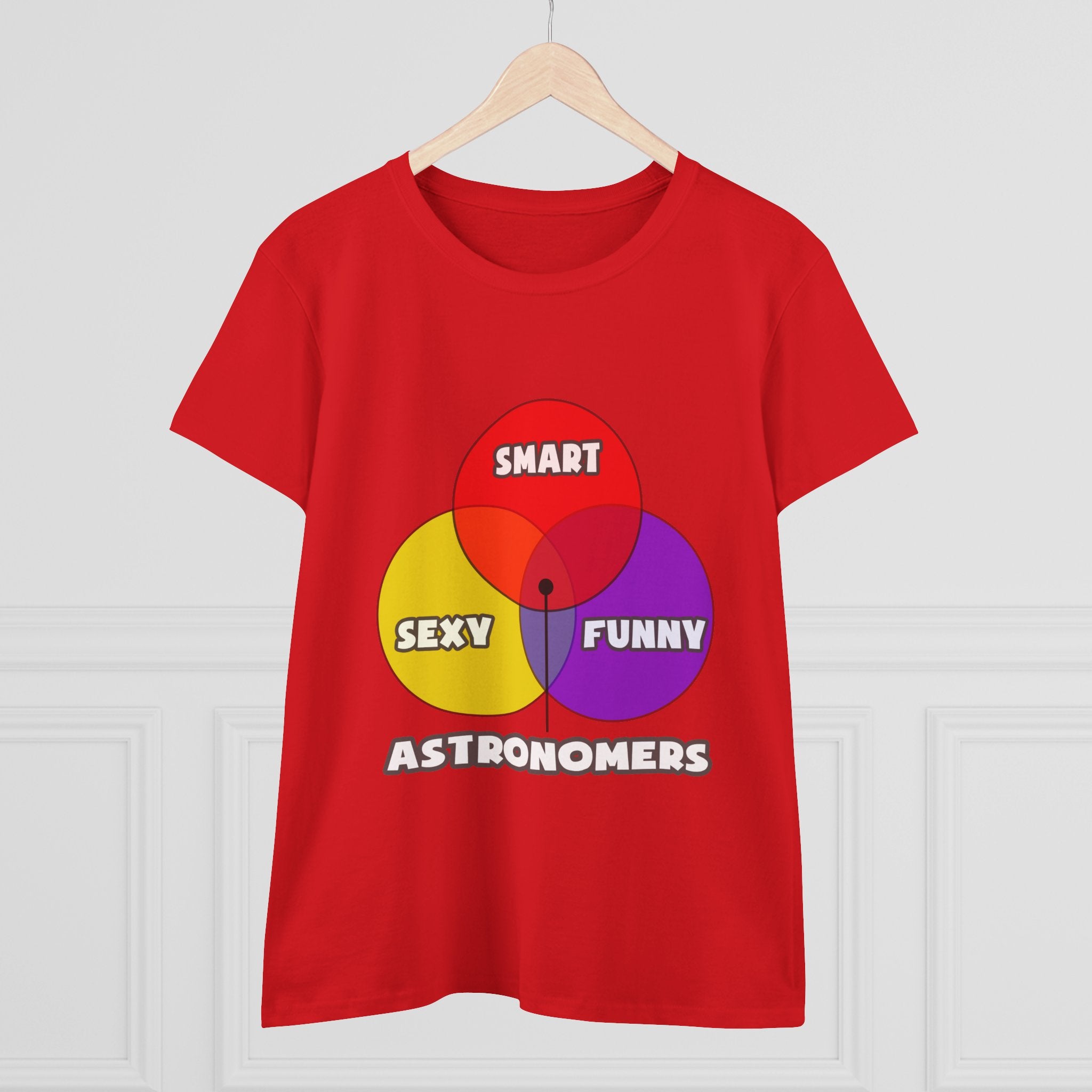 Venn Diagram .. Astronomers - Women's Midweight Cotton Tee