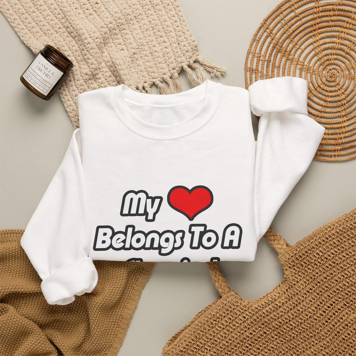 My Heart Belongs To A Chemical Engineer - Unisex Heavy Blend™ Crewneck Sweatshirt