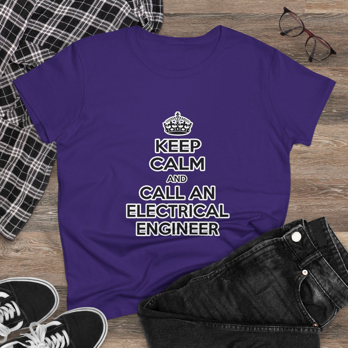 Keep Calm and Call an Electrical Engineer - Women's Midweight Cotton Tee