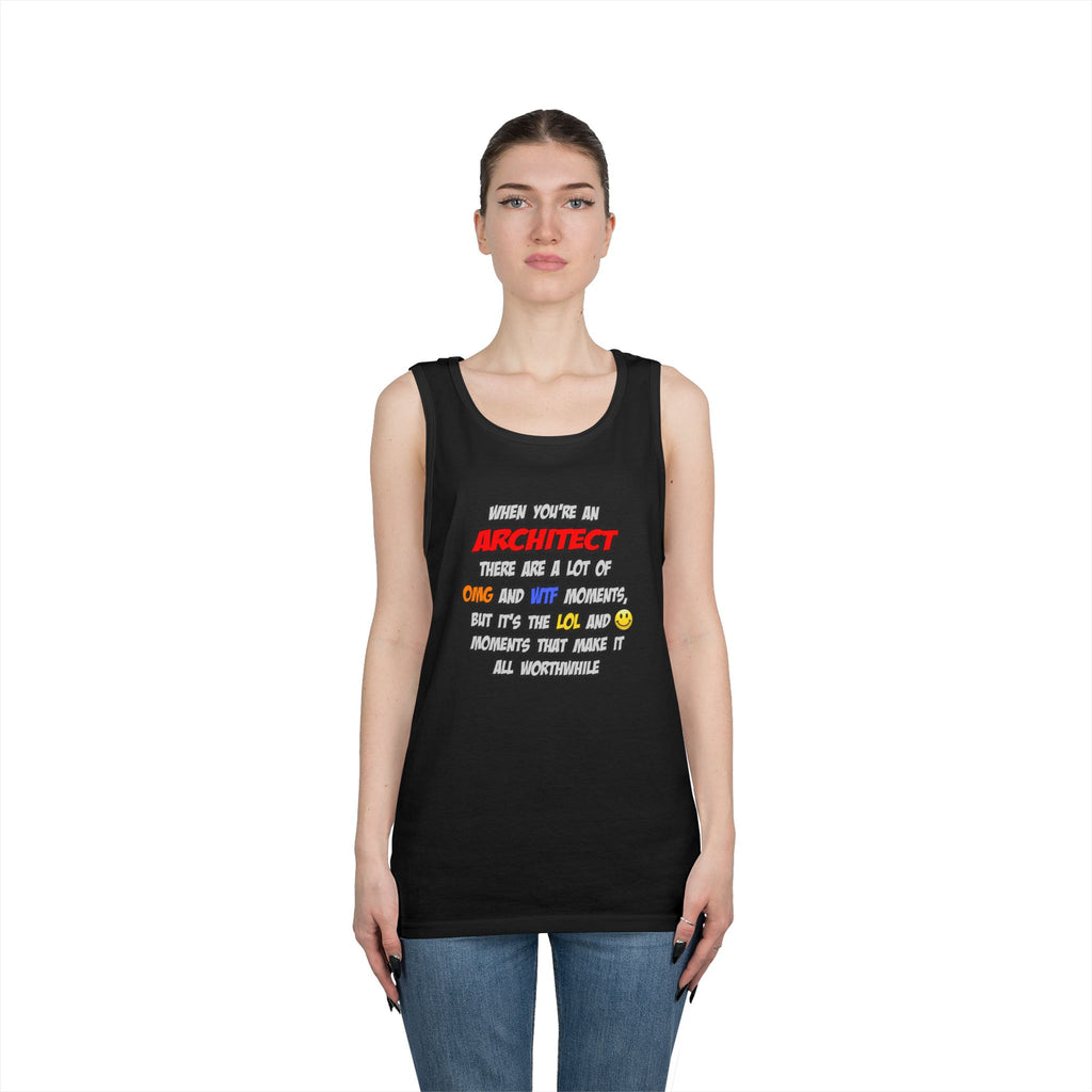 Architect .. OMG WTF LOL - Unisex Heavy Cotton Tank Top