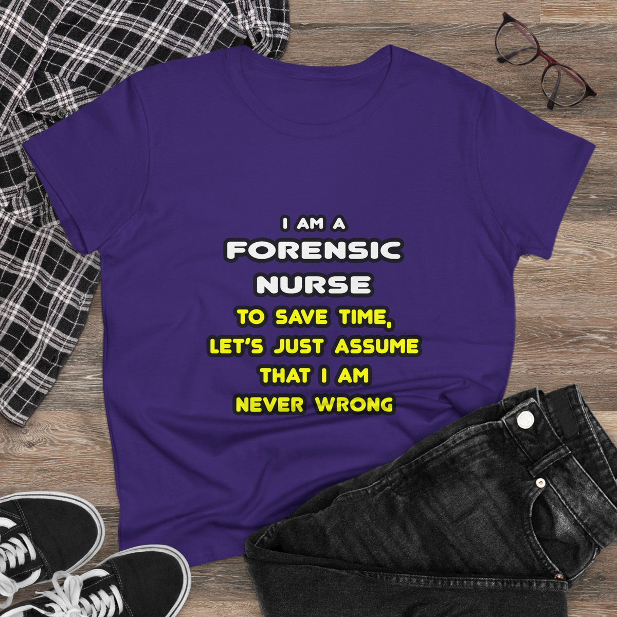 Funny Forensic Nurse T Shirts and Gifts - Women's Midweight Cotton Tee