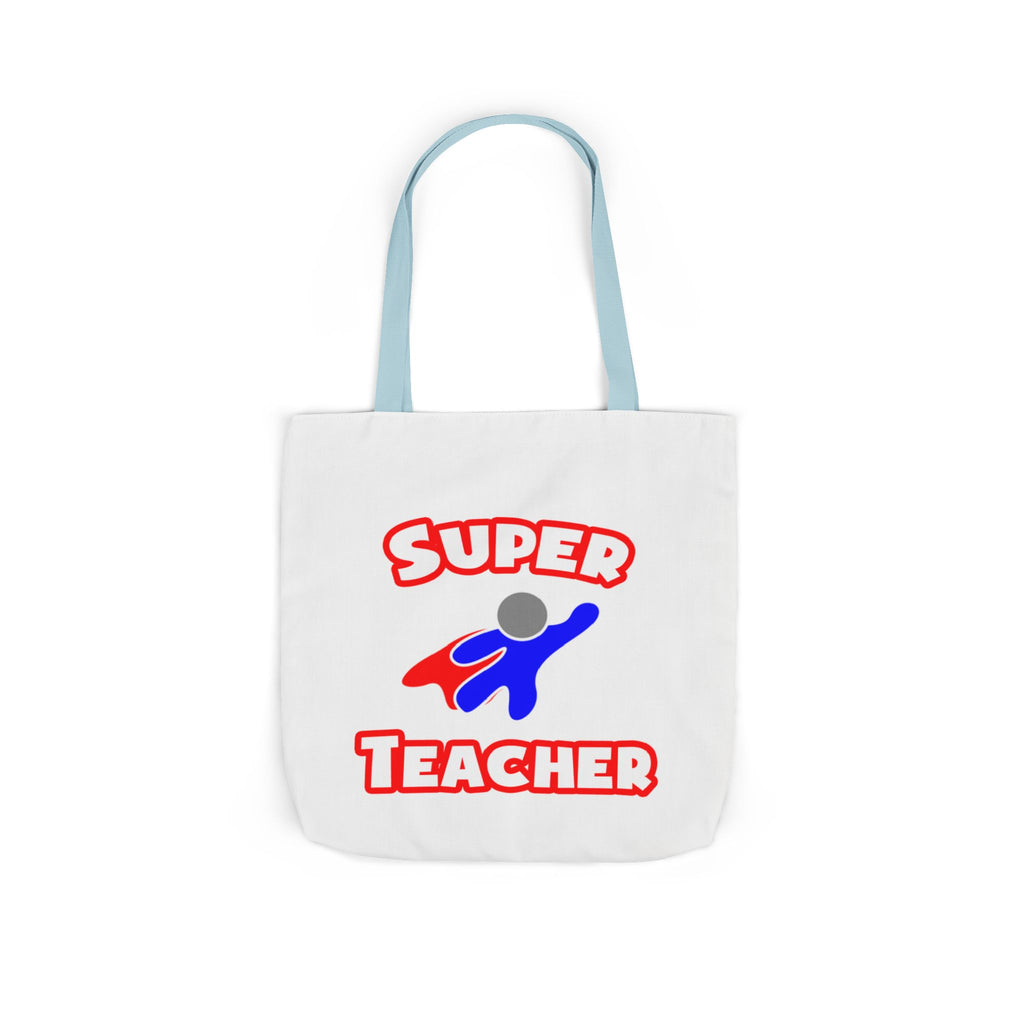 Super Teacher - Canvas Tote Bag, 5-Color Straps