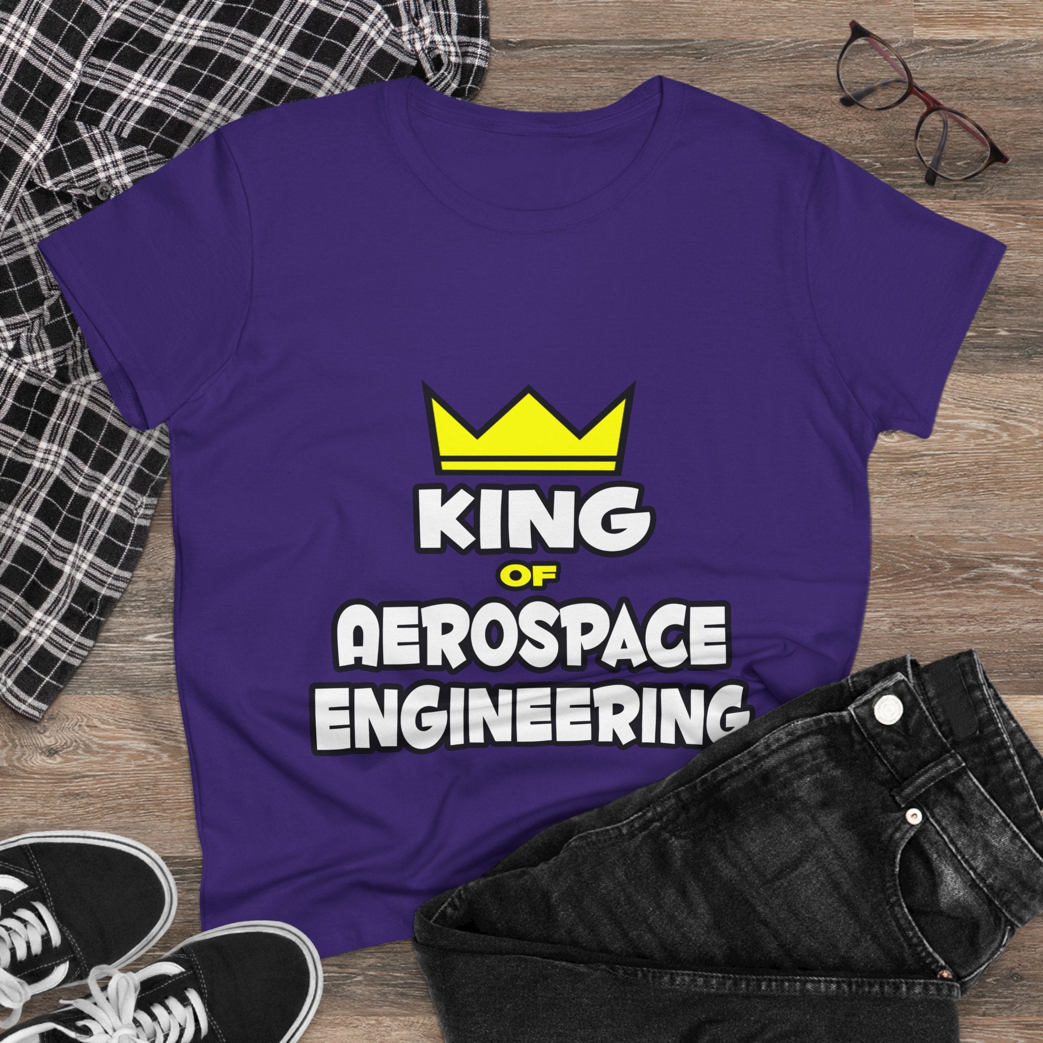 King of Aerospace Engineering - Women's Midweight Cotton Tee