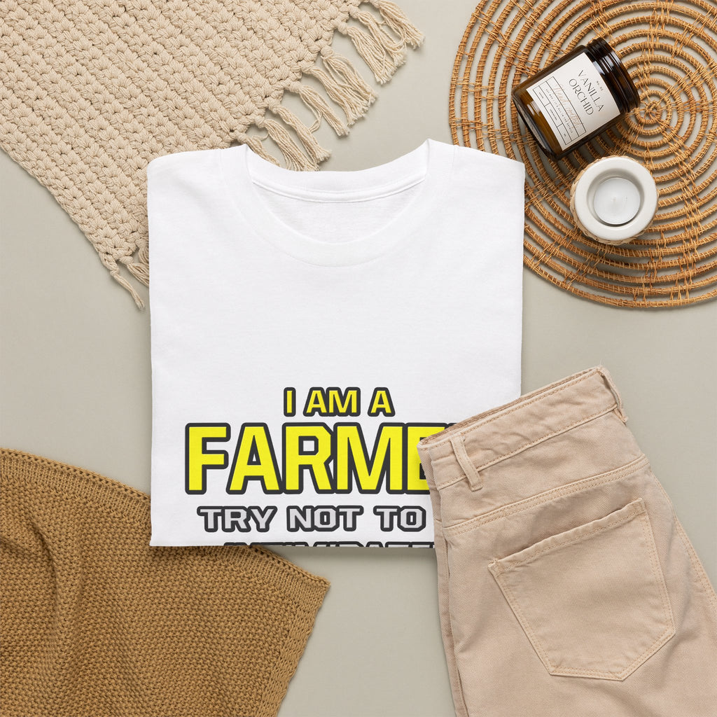 Farmer...Superior Intelligence - Unisex Heavy Cotton Tee