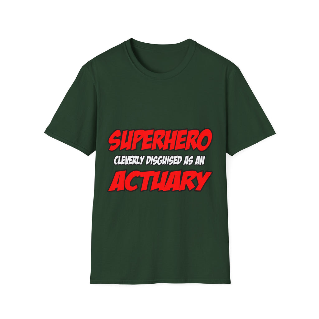 Superhero...Actuary - Unisex Softstyle T-Shirt