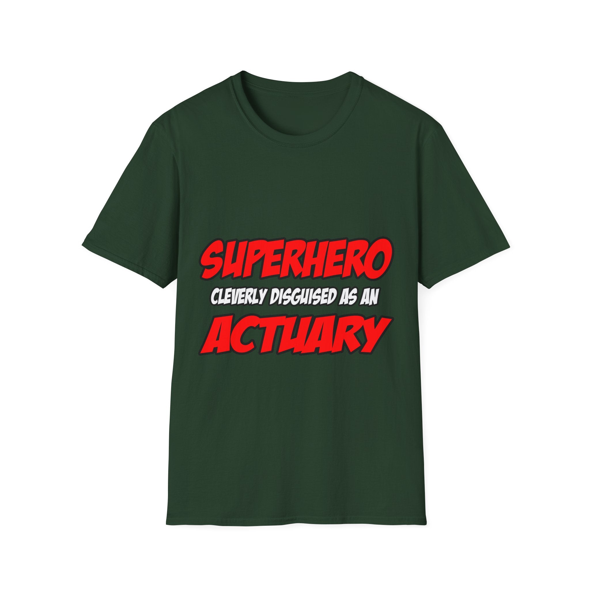 Superhero...Actuary - Unisex Softstyle T-Shirt