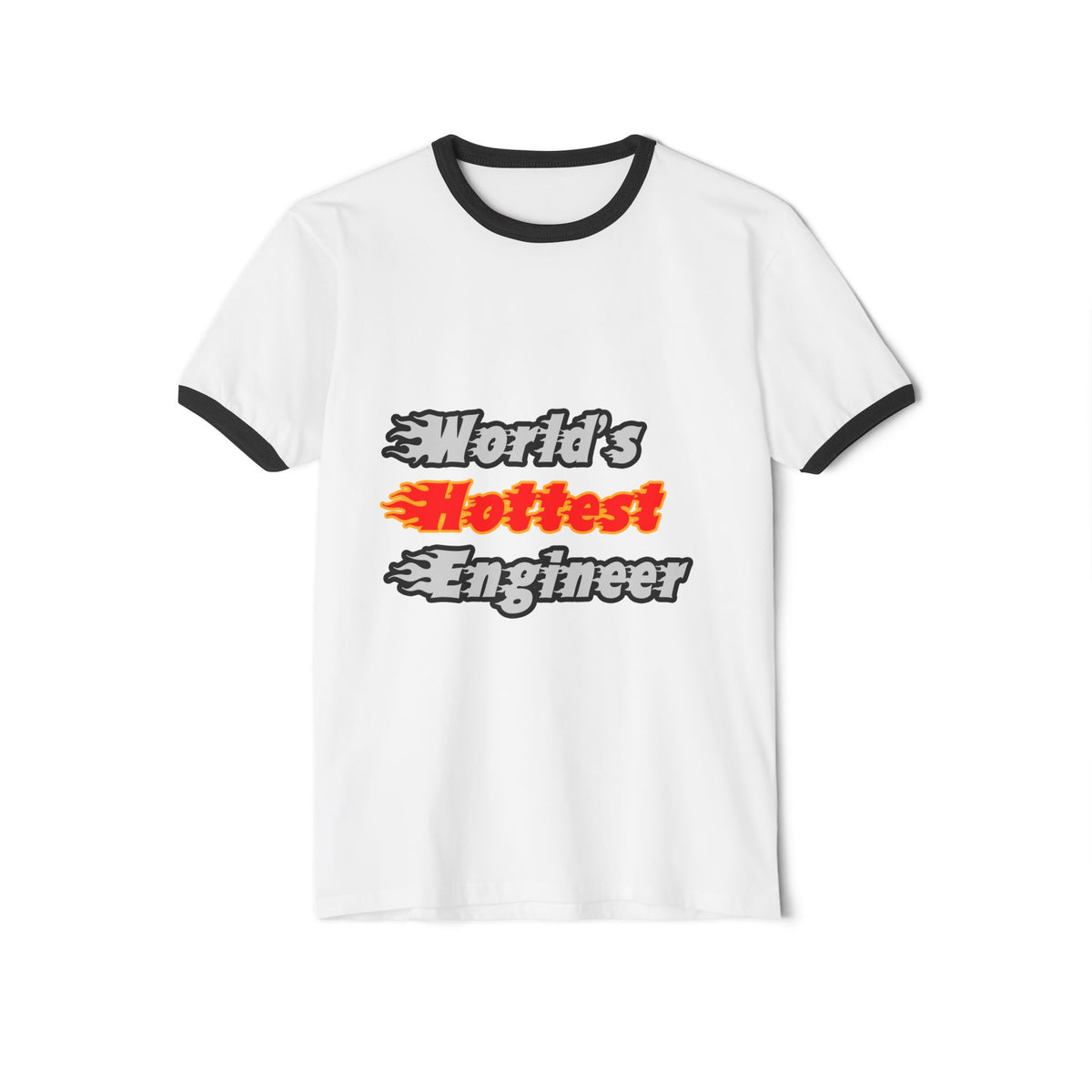World's Hottest Engineer - Unisex Cotton Ringer T-Shirt