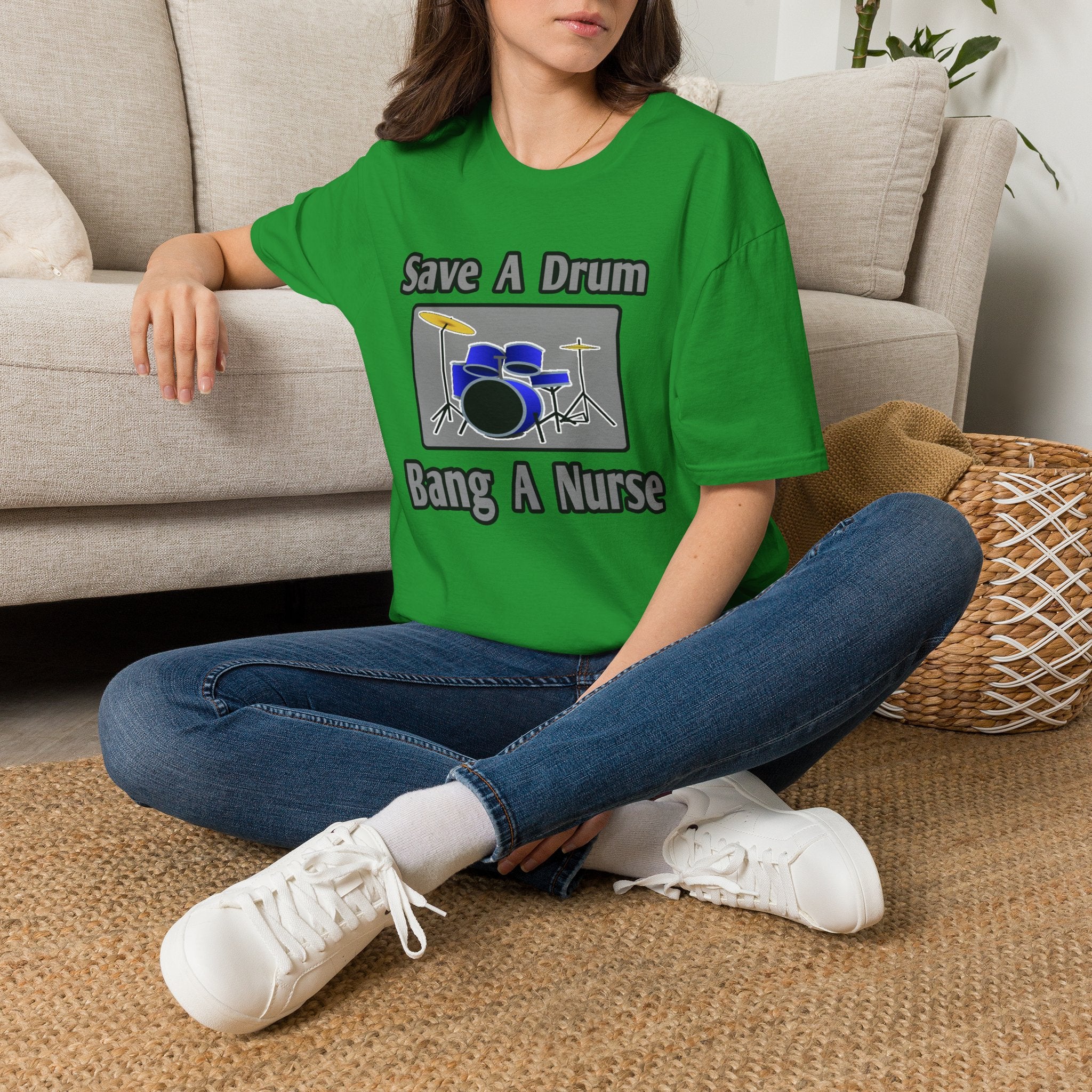 Save a Drum...Bang a Nurse - Unisex Softstyle T-Shirt