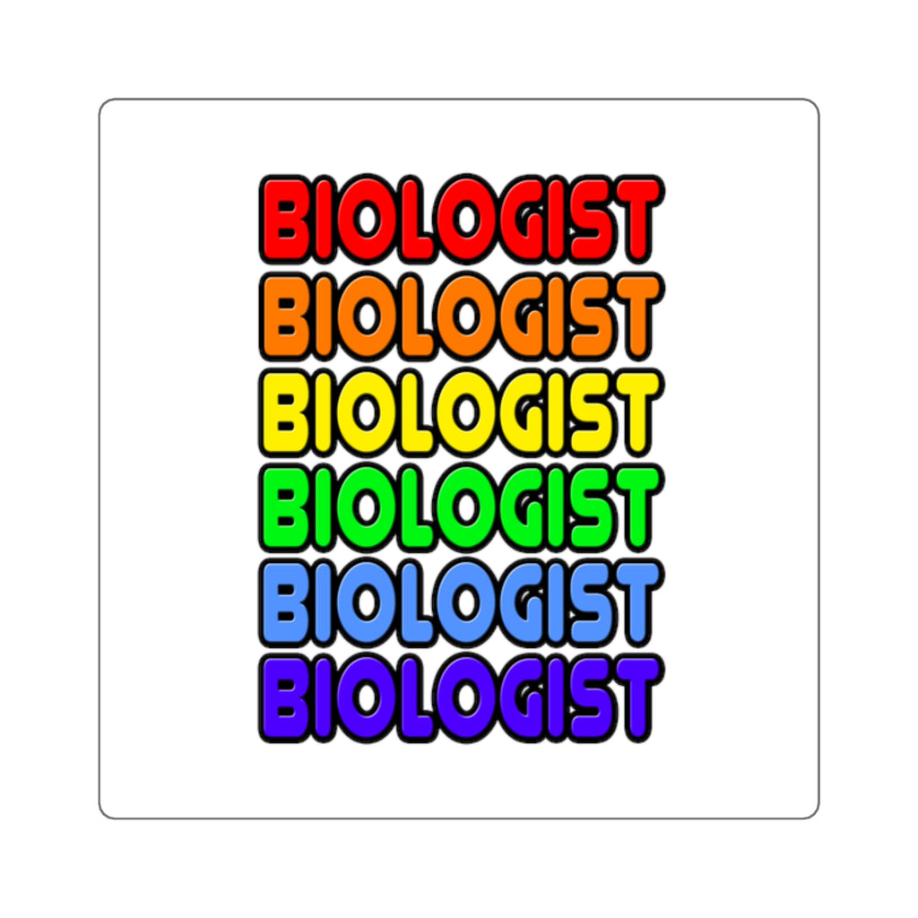 Rainbow Biologist - Square Stickers