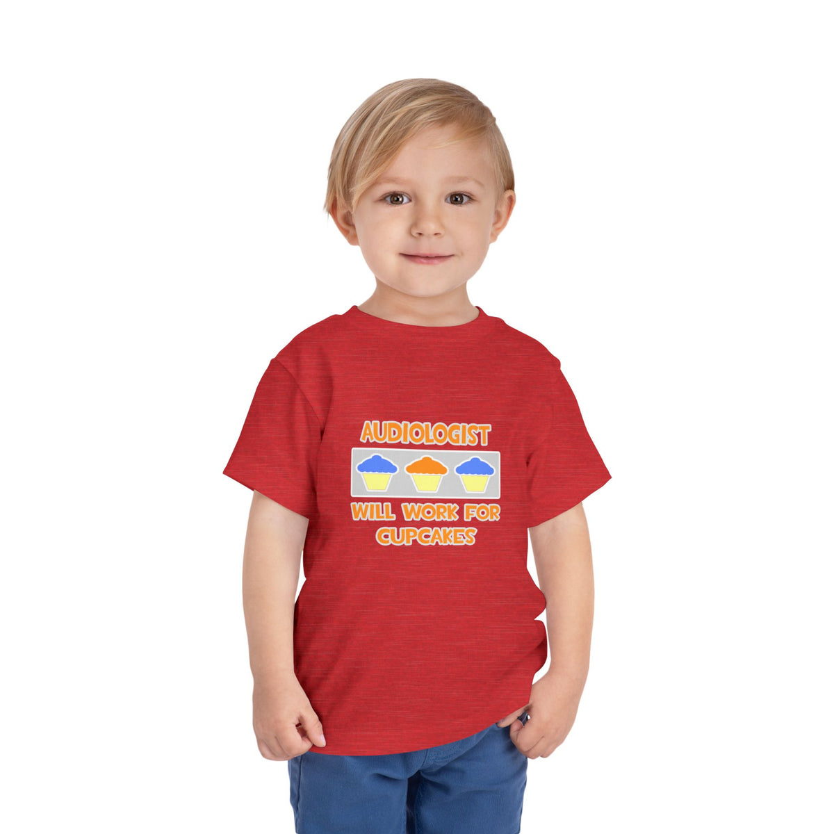 Audiologist ... Will Work For Cupcakes - Toddler Short Sleeve Tee