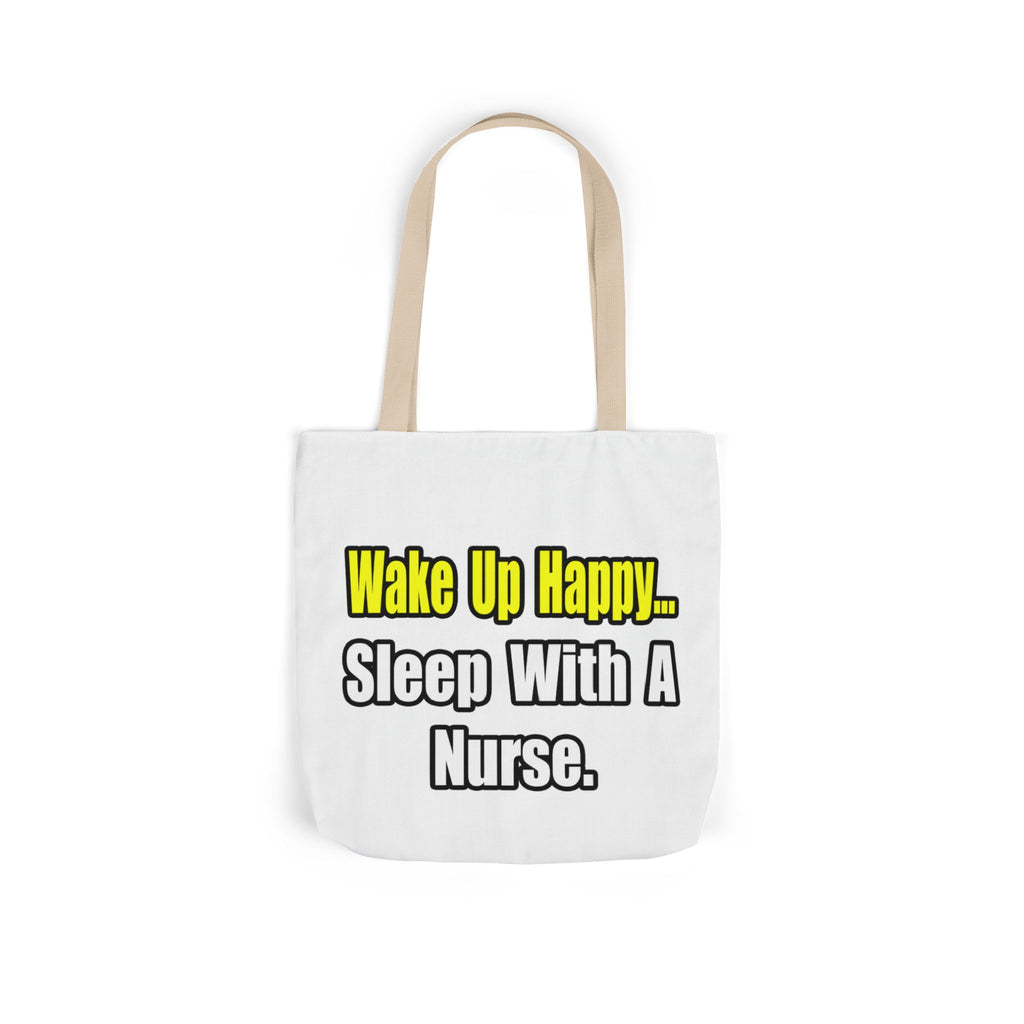 Sleep With a Nurse - Canvas Tote Bag, 5-Color Straps