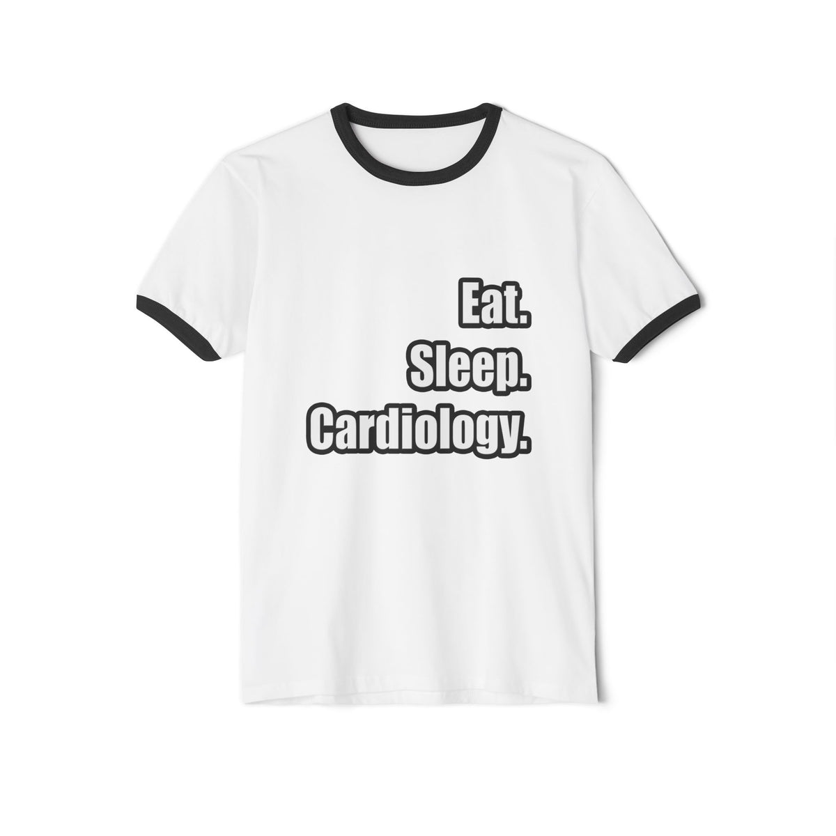 Eat. Sleep. Cardiology - Unisex Cotton Ringer T-Shirt
