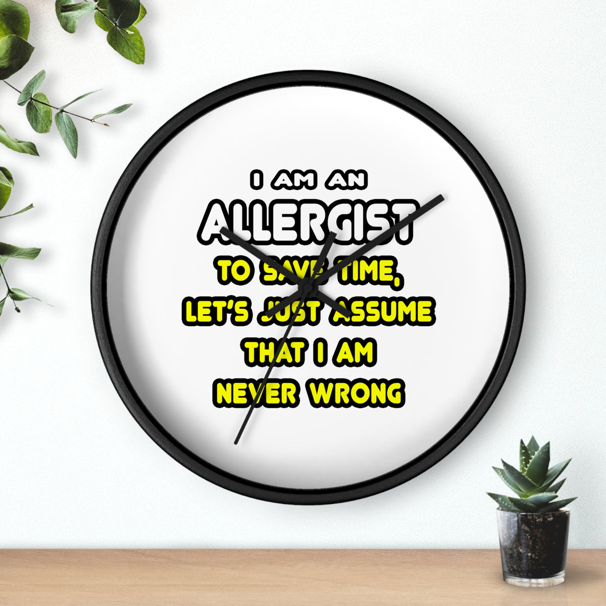 Funny Allergist T Shirts and Gifts - Wall Clock