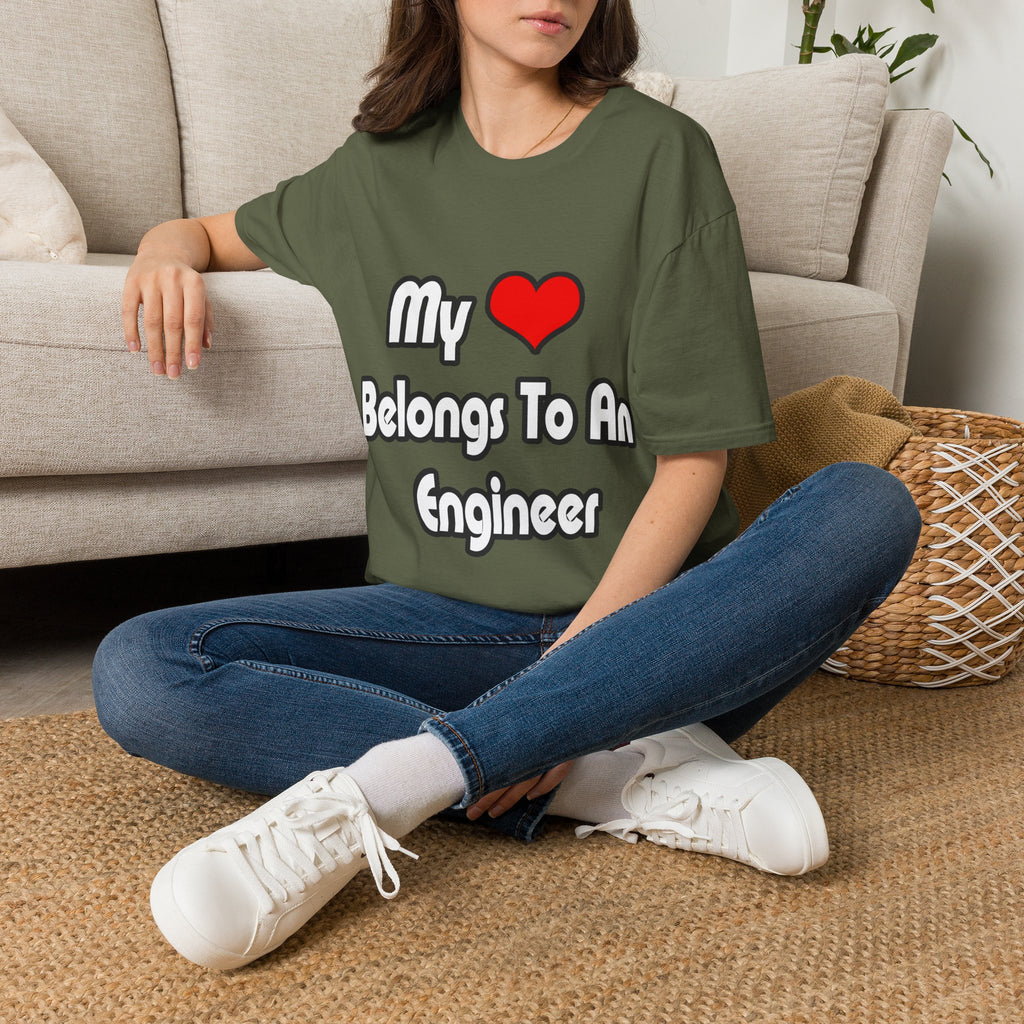 My Heart Belongs To An Engineer - Unisex Softstyle T-Shirt