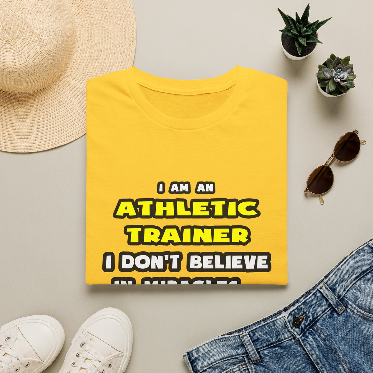 Miracles and Athletic Trainers ... Funny - Unisex Softstyle T-Shirt