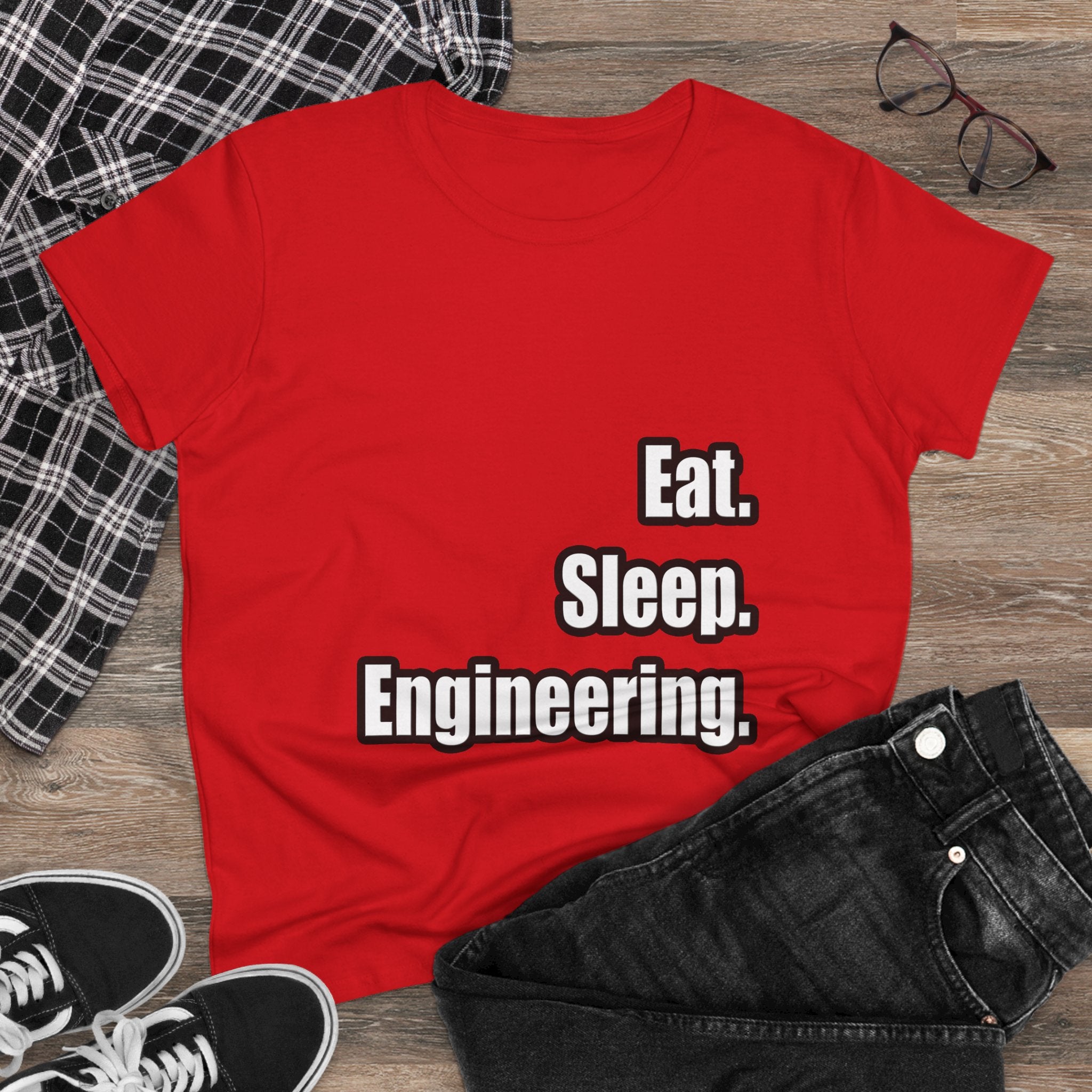 Eat. Sleep. Engineering - Women's Midweight Cotton Tee