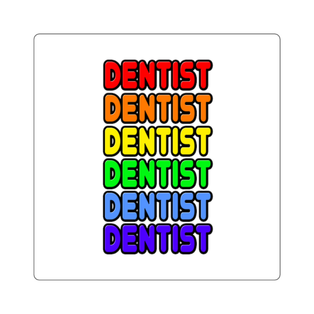 Rainbow Dentist - Square Stickers