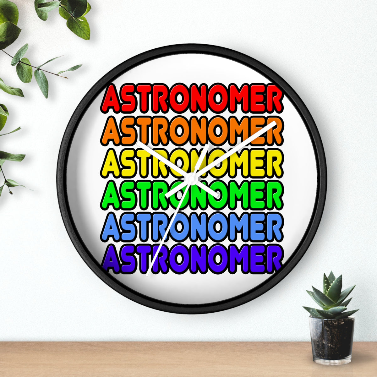 Rainbow Astronomer - Wall Clock