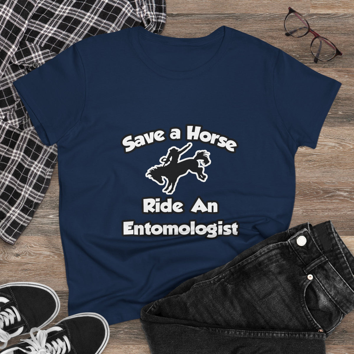 Save a Horse, Ride an Entomologist - Women's Midweight Cotton Tee