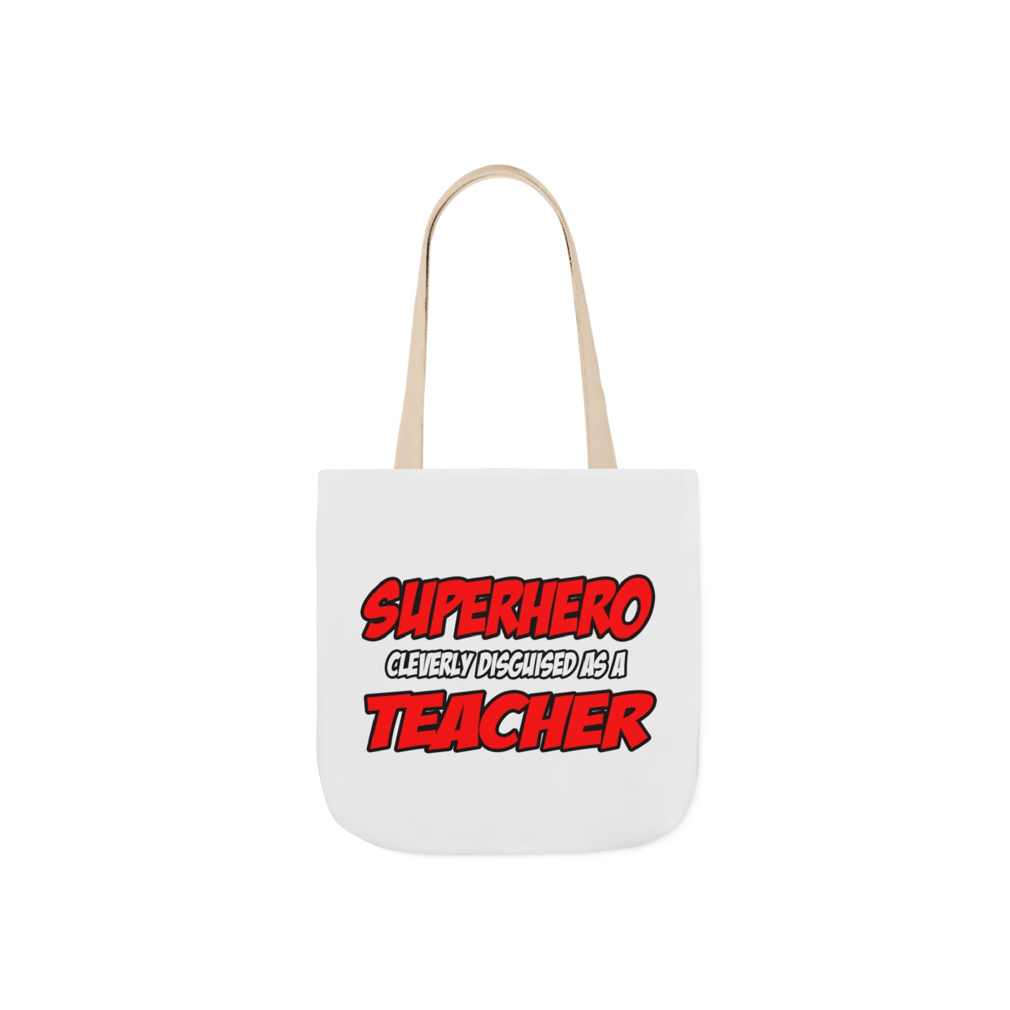 Superhero...Teacher - Canvas Tote Bag, 5-Color Straps