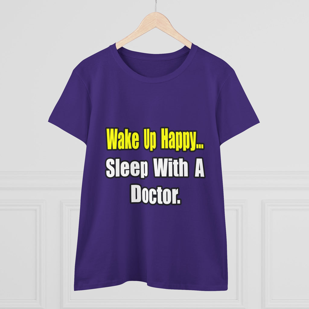 Sleep With Doctor - Women's Midweight Cotton Tee