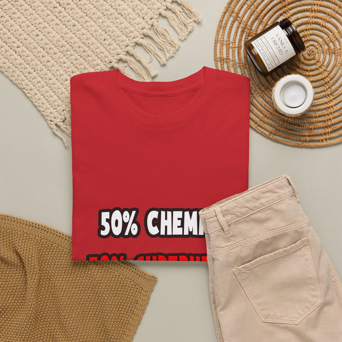 Half Chemist ... Half Superhero - Unisex Heavy Cotton Tee