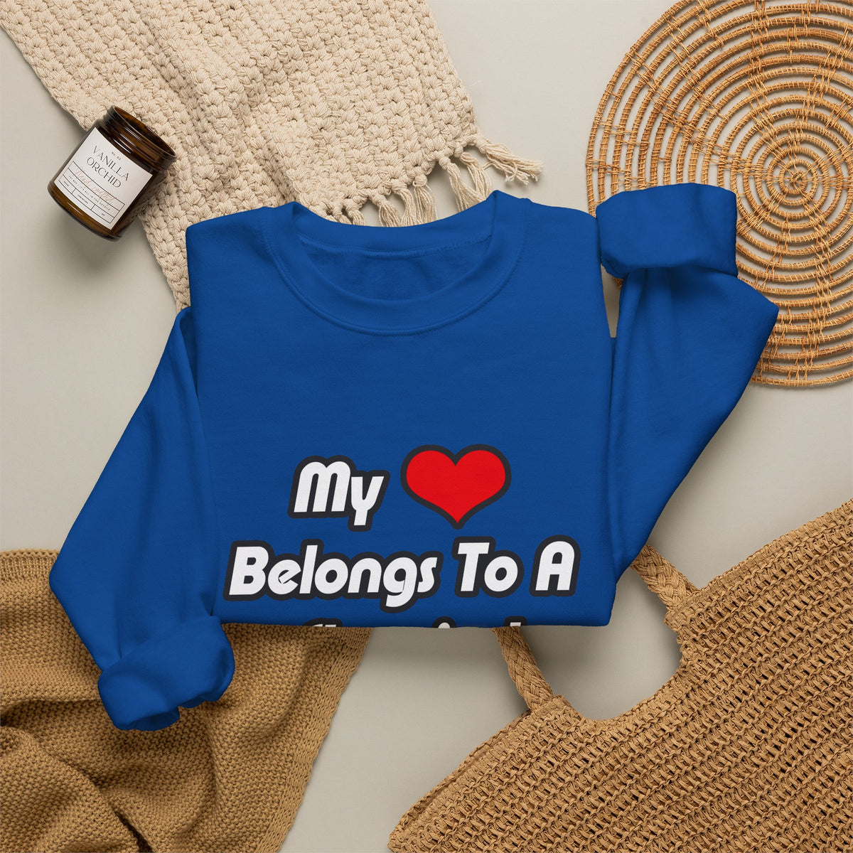 My Heart Belongs To A Chemical Engineer - Unisex Heavy Blend™ Crewneck Sweatshirt
