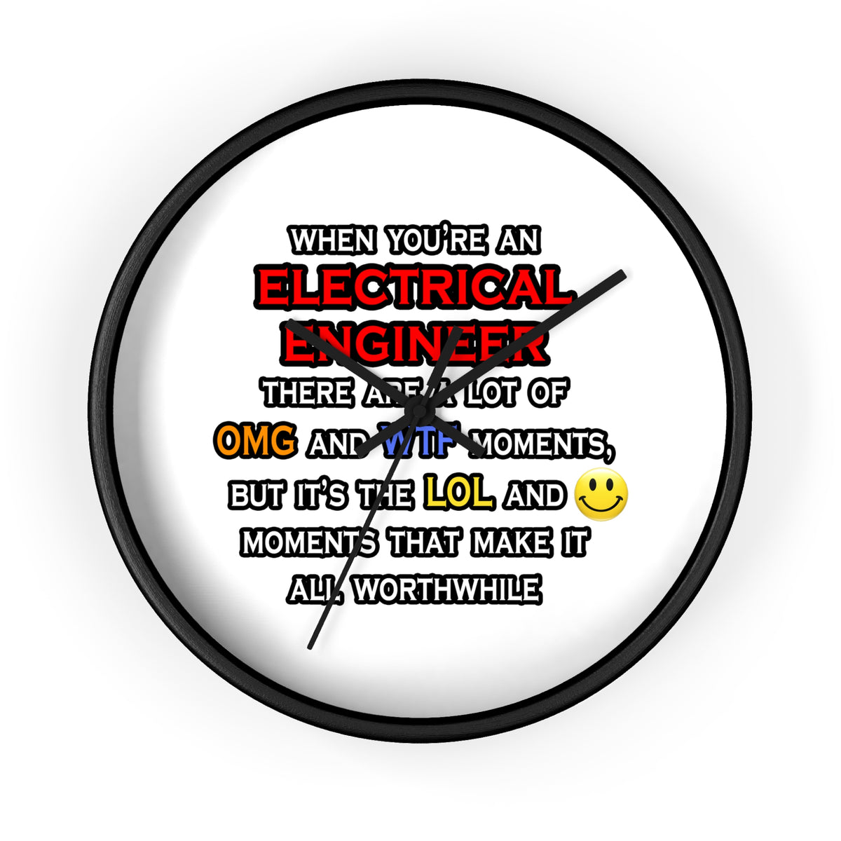 Funny Electrical Engineer ... OMG WTF LOL - Wall Clock