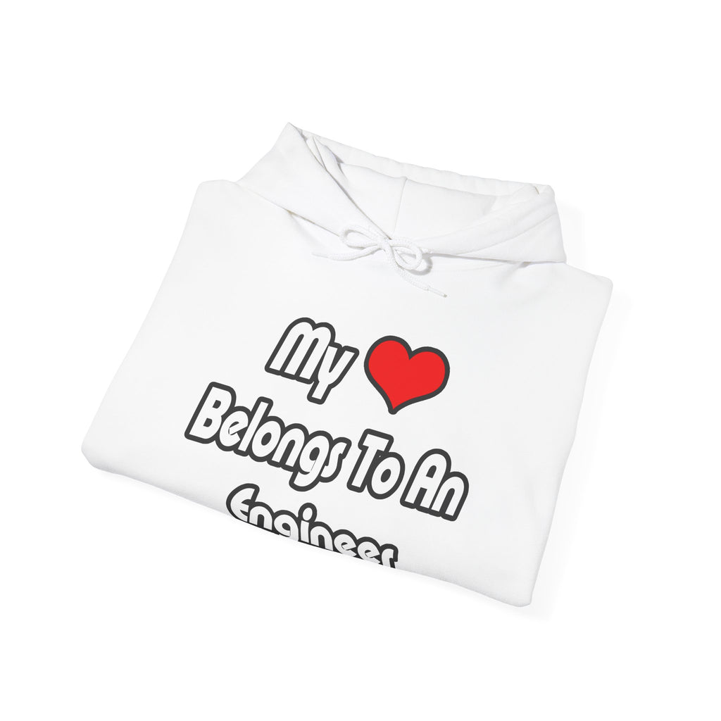 My Heart Belongs To An Engineer - Unisex Heavy Blend™ Hooded Sweatshirt