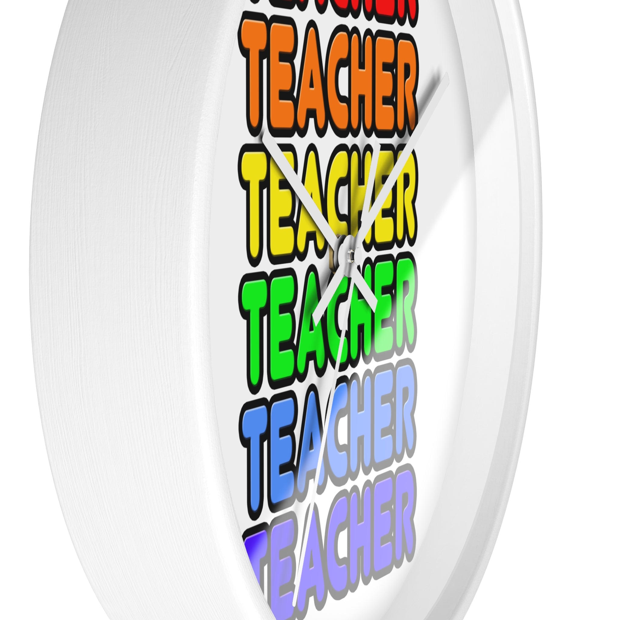 Rainbow Teacher - Wall Clock