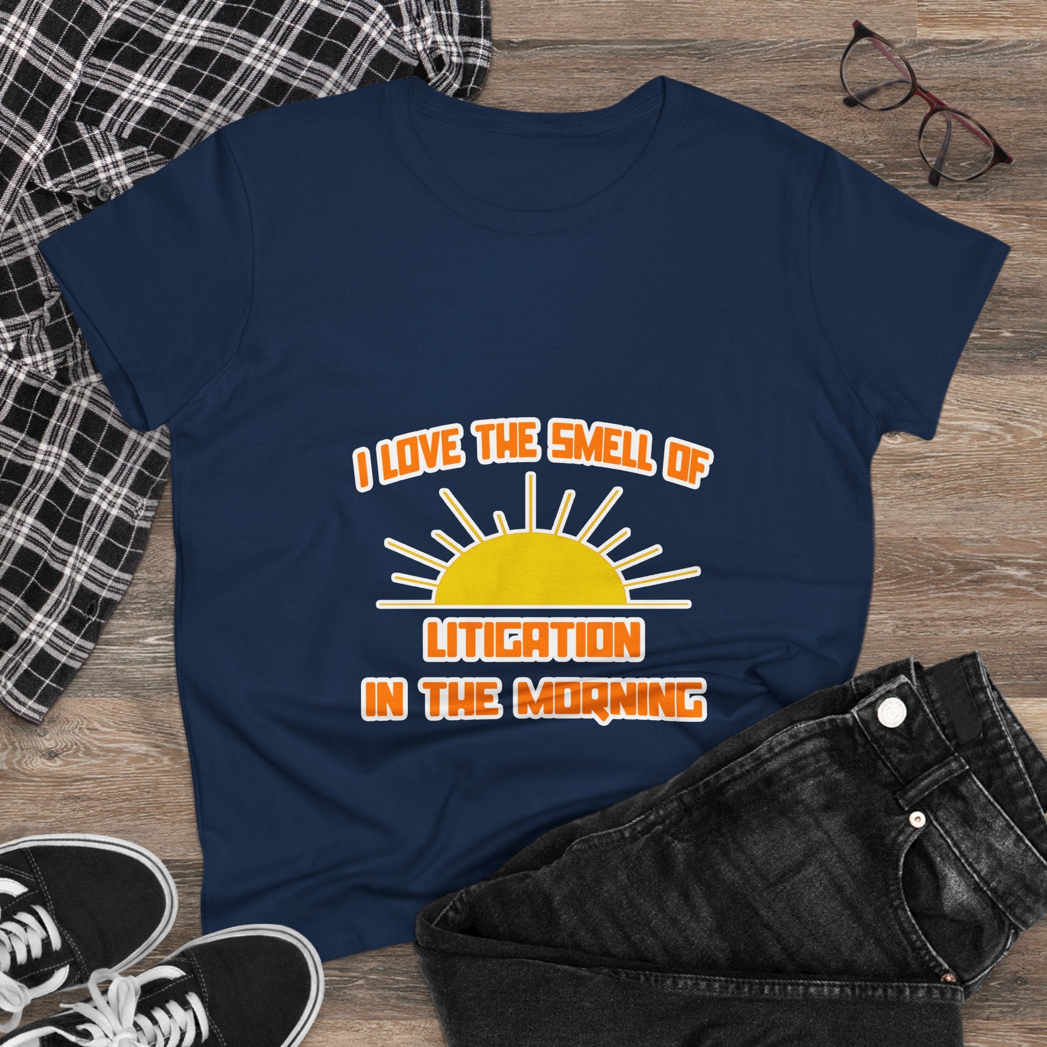Smell of Litigation in the Morning - Women's Midweight Cotton Tee