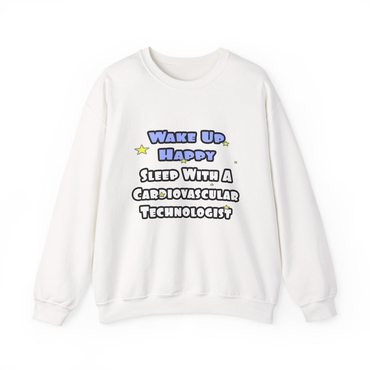 Wake Up Happy .. Sleep With Cardiovascular Tech - Unisex Heavy Blend™ Crewneck Sweatshirt