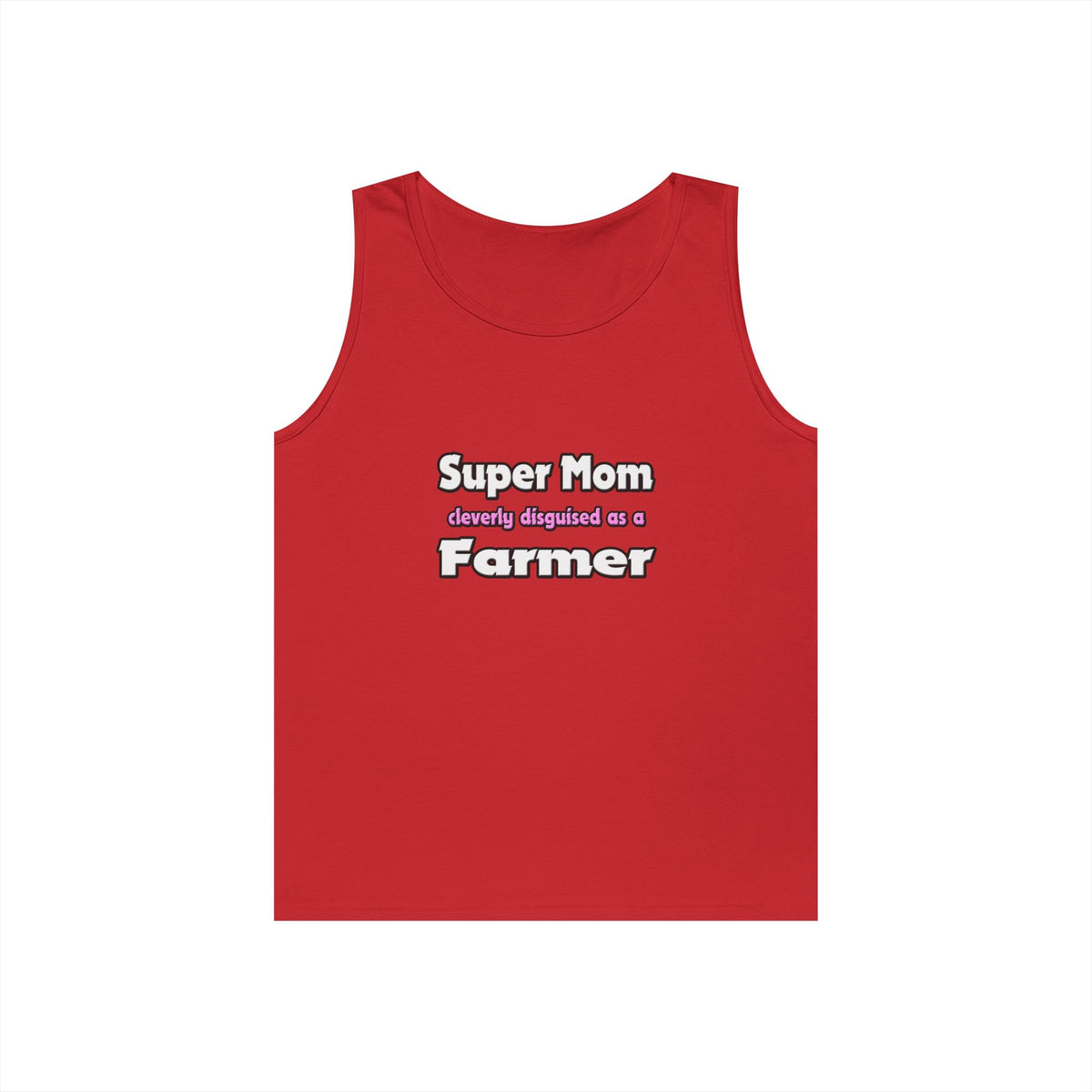 Super Mom ... Farmer - Unisex Heavy Cotton Tank Top