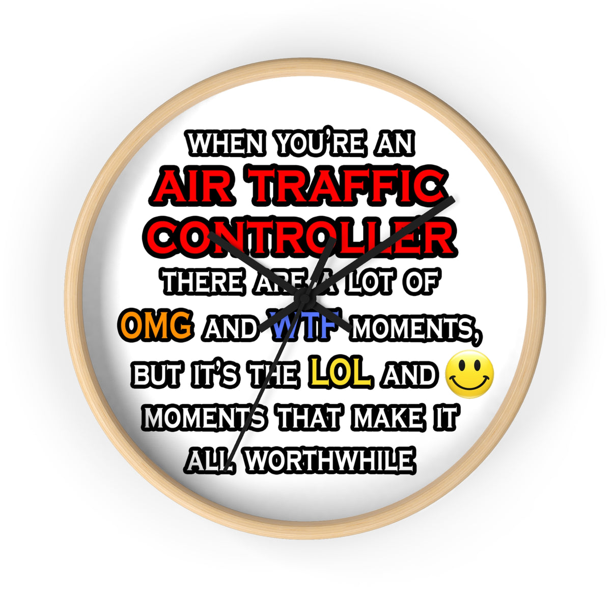 Funny Air Traffic Controller ... OMG WTF LOL - Wall Clock