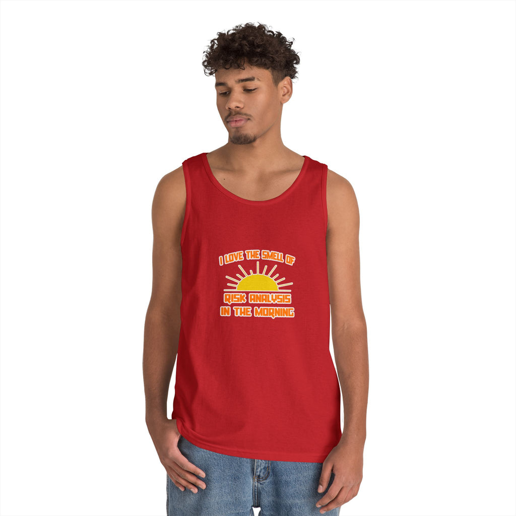 Smell of Risk Analysis in the Morning - Unisex Heavy Cotton Tank Top