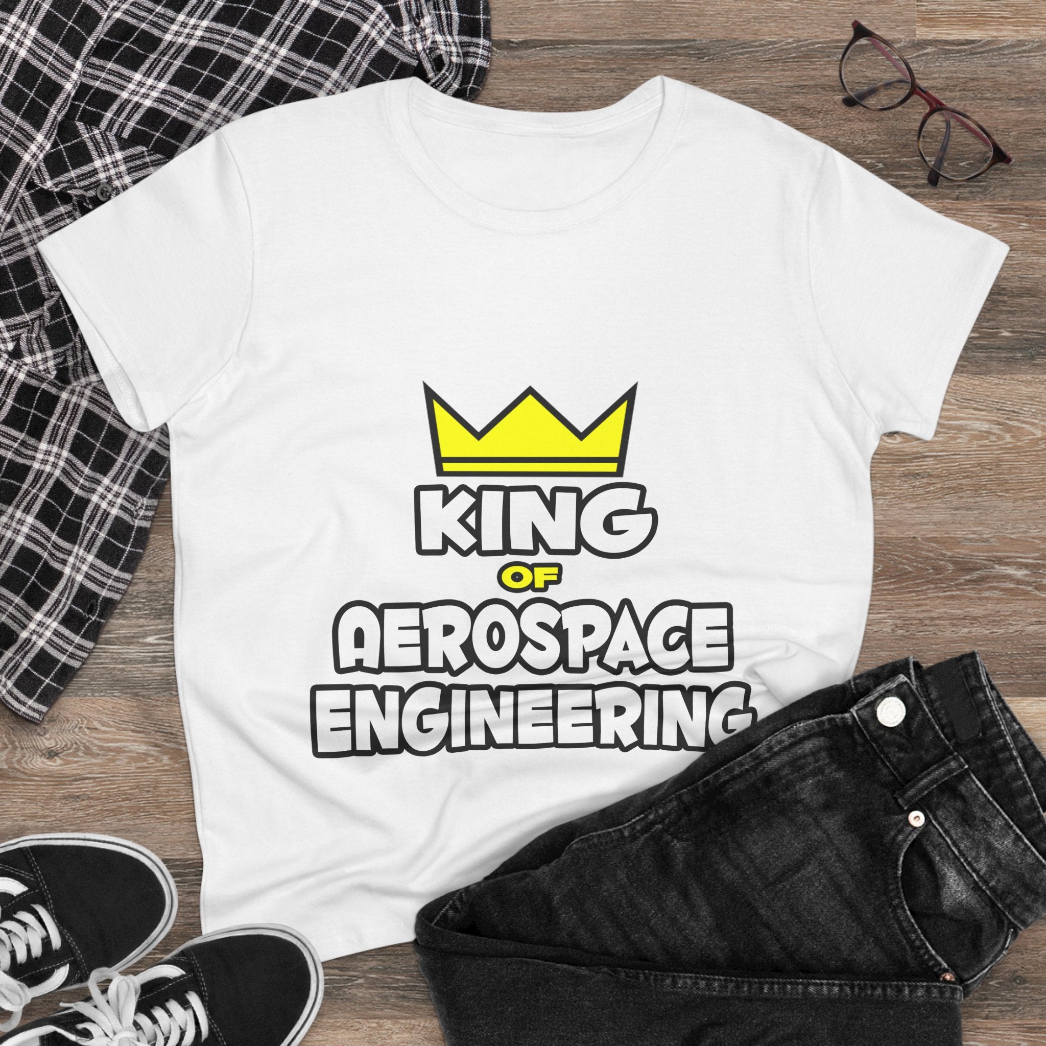King of Aerospace Engineering - Women's Midweight Cotton Tee