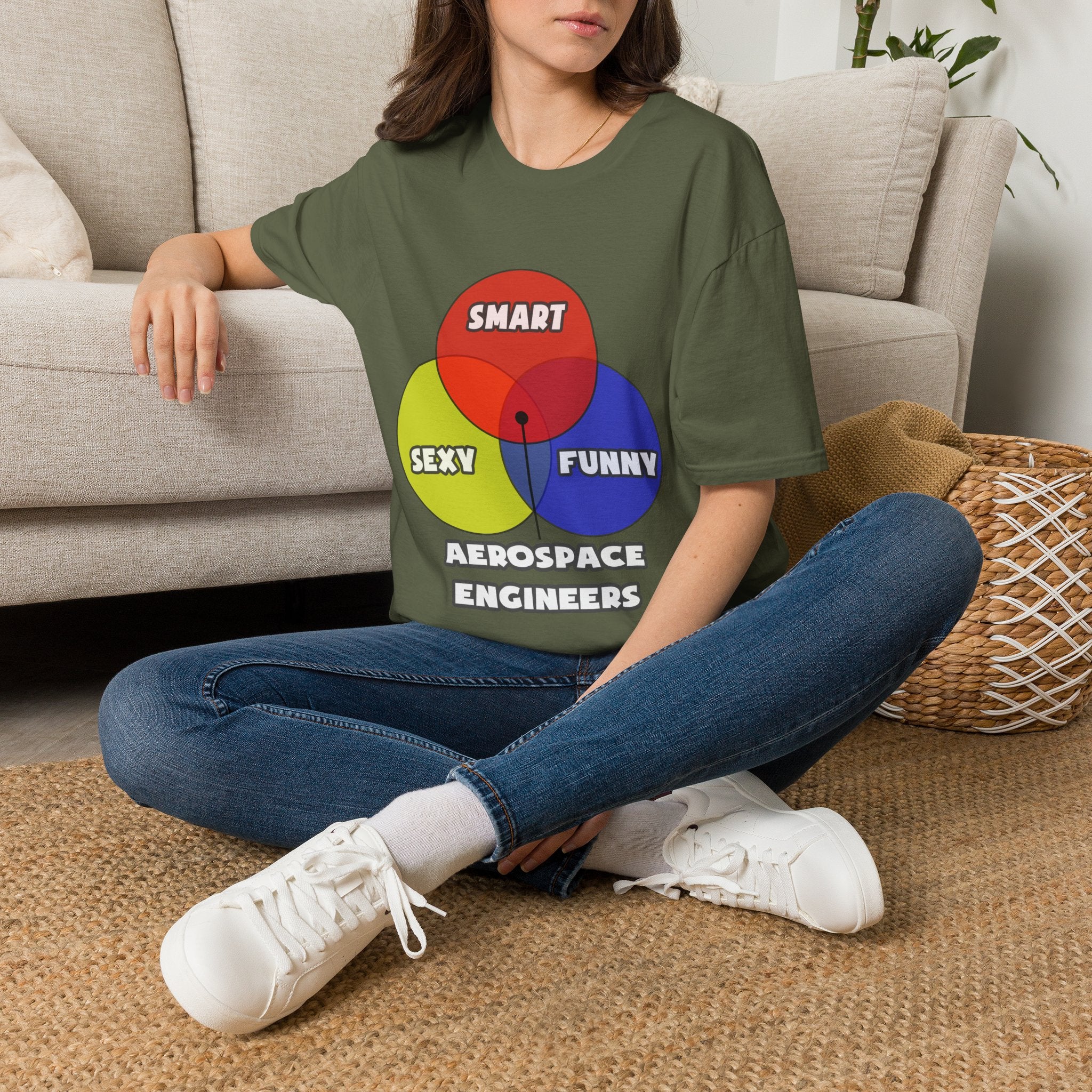 Venn Diagram .. Aerospace Engineers - Unisex Softstyle T-Shirt
