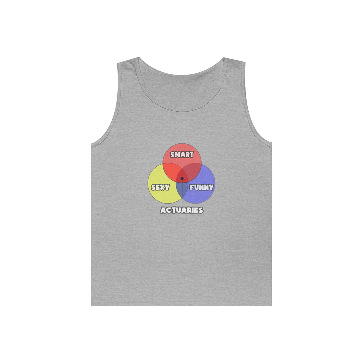 Venn Diagram .. Actuaries - Unisex Heavy Cotton Tank Top