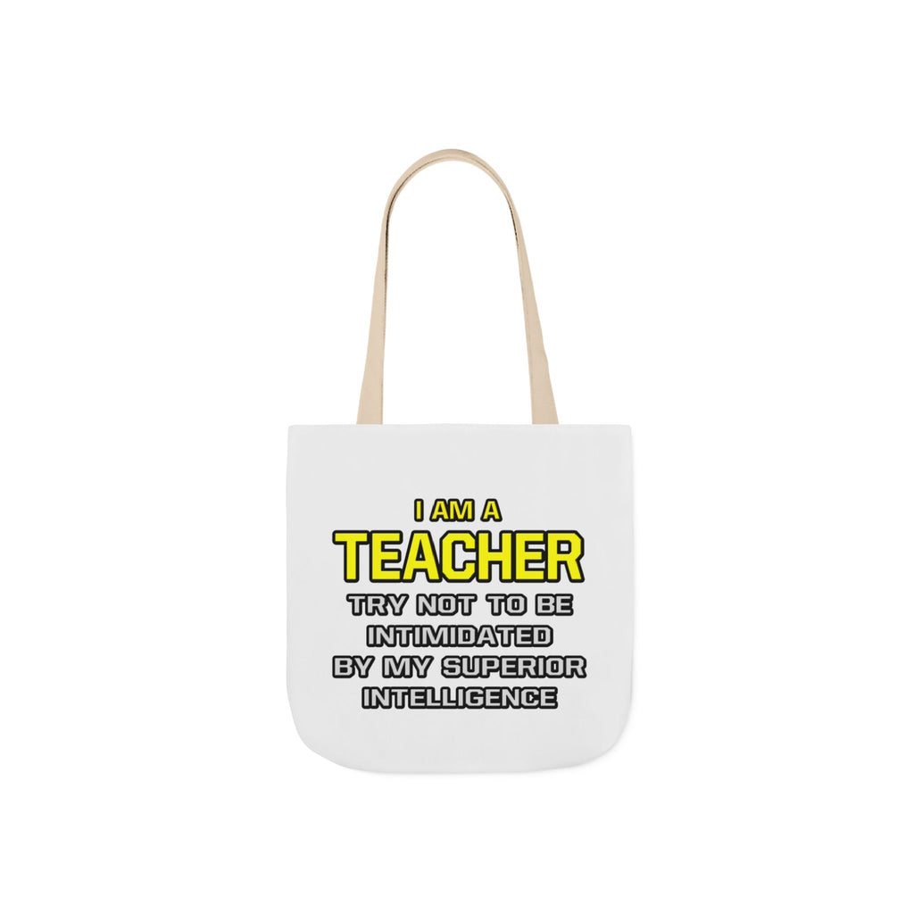 Teacher...Superior Intelligence - Canvas Tote Bag, 5-Color Straps