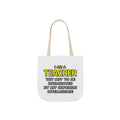 Teacher...Superior Intelligence - Canvas Tote Bag, 5-Color Straps