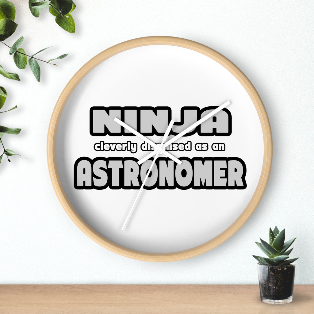 Ninja Cleverly Disguised As An Astronomer - Wall Clock
