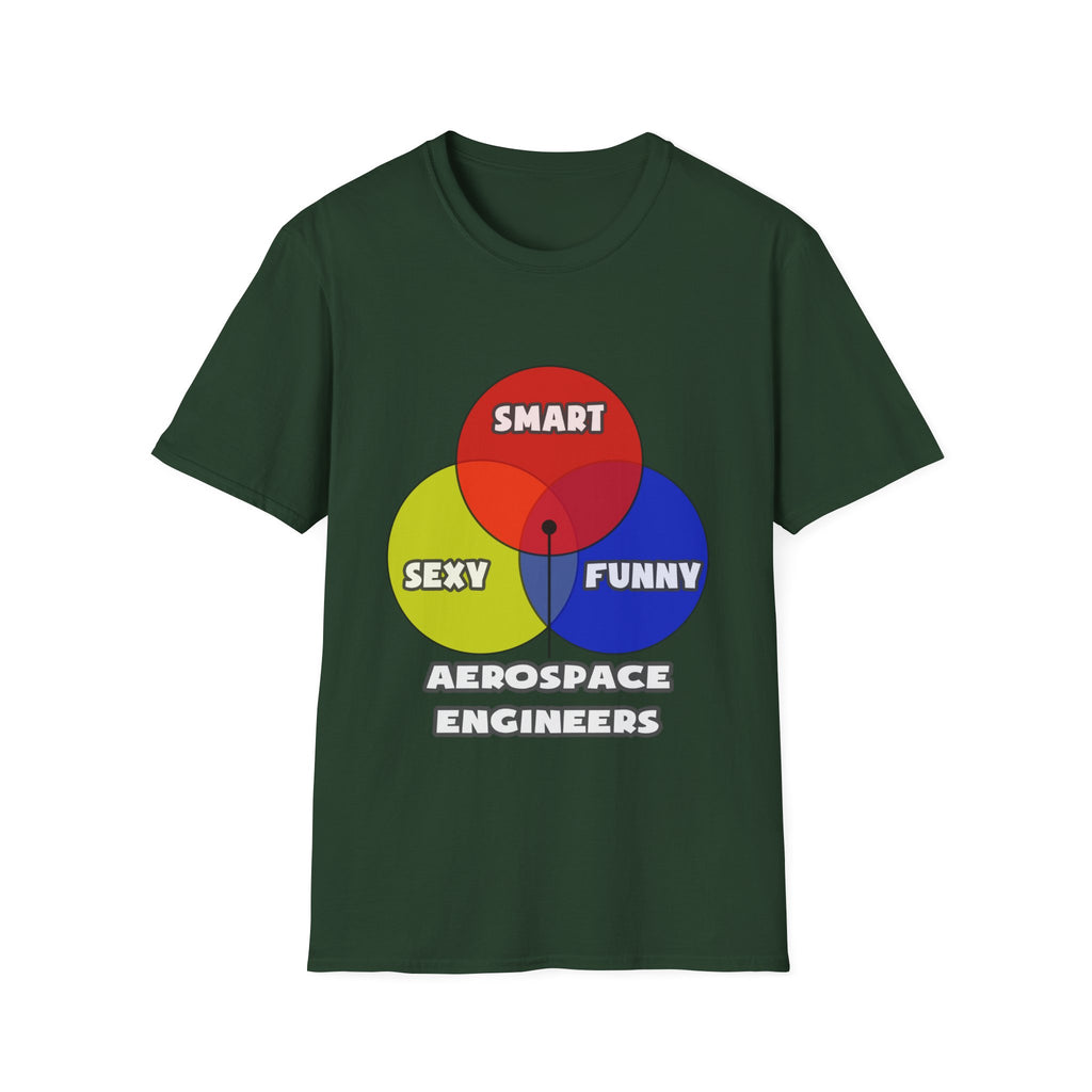 Venn Diagram .. Aerospace Engineers - Unisex Softstyle T-Shirt