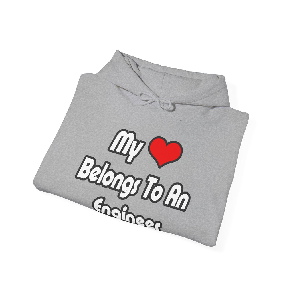 My Heart Belongs To An Engineer - Unisex Heavy Blend™ Hooded Sweatshirt