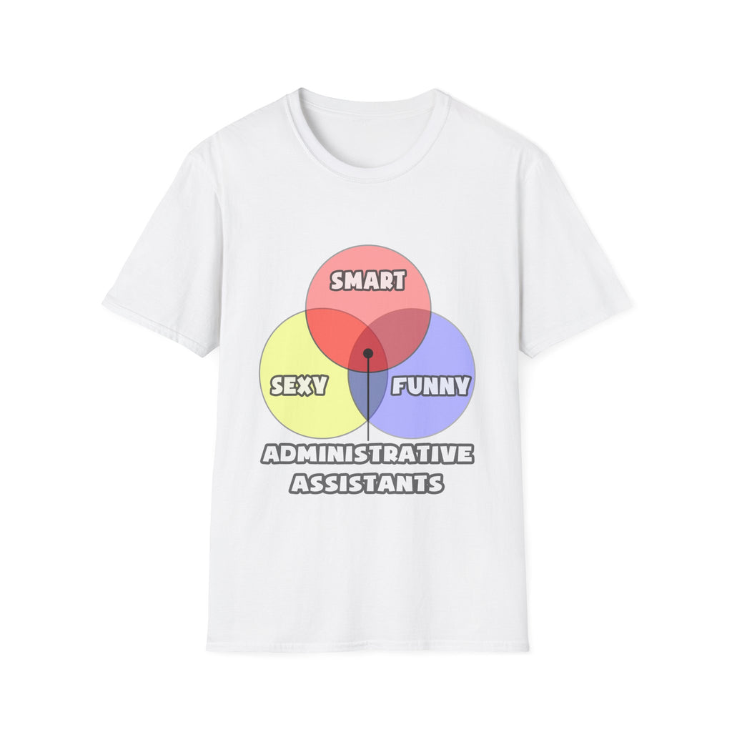 Venn Diagram .. Administrative Assistants - Unisex Softstyle T-Shirt